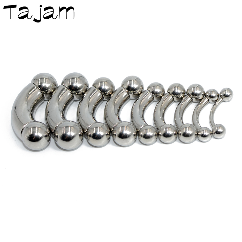 Nipple Bar Curved - 1PC สแตนเลสสตีลตรง Barbell แหวนโค้งกล้วยอวัยวะเพศชาย Tragus Ear