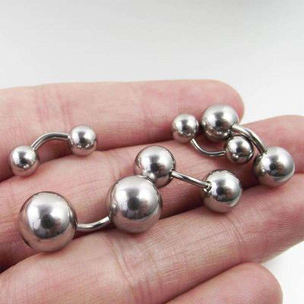 Nipple Bar Curved - 1 Pcs PAหัวนมช่องคลอดแหวนBellyปุ่มบาร์สั้นบาร์ตรงBarbellโค้งคิ้วTragus Body Piercingเครื่องประดับ