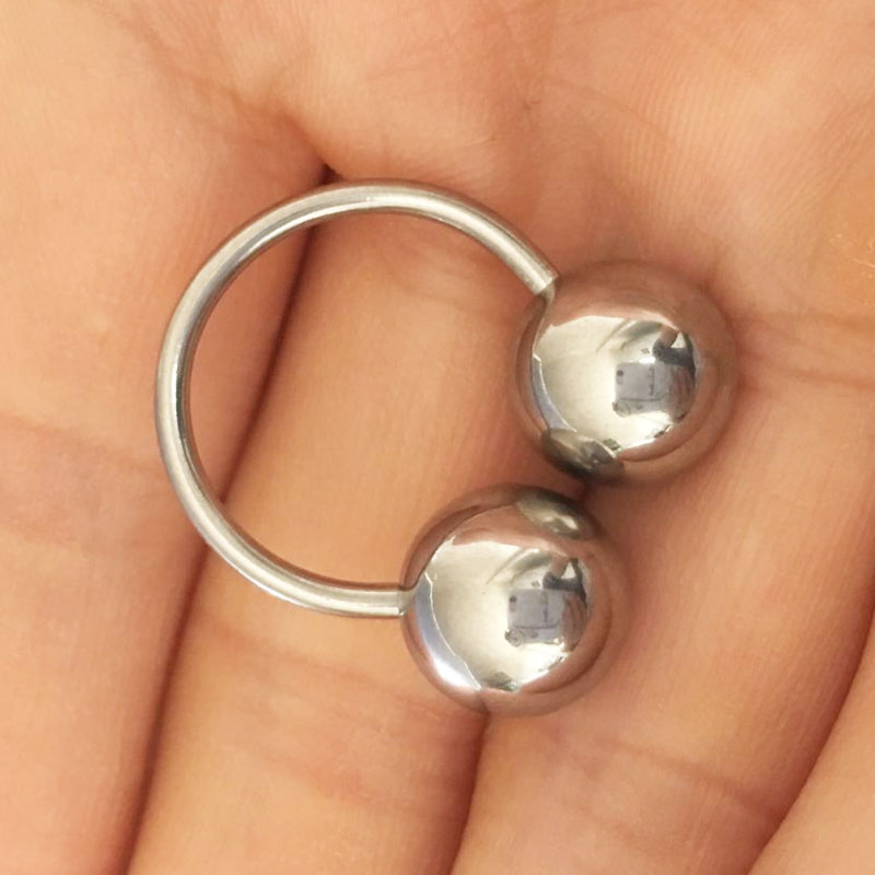 Nipple Bar Curved - Big Ball สแตนเลส Barbell Horseshoe แหวนคิ้วกล้วยโค้ง