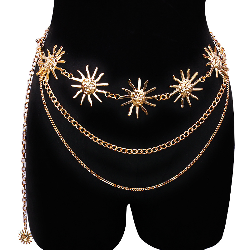 Body Jewelry By The Chain Gang - Chunky Multilayer Punk Gothic Moon Sun