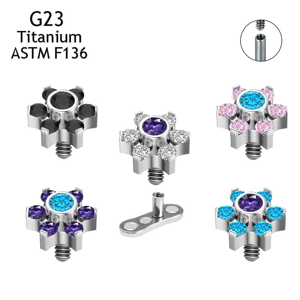 Body Jewelry Dermal - G23 ไทเทเนียม dermal เจาะซ่อนผิว DIVER เจาะ