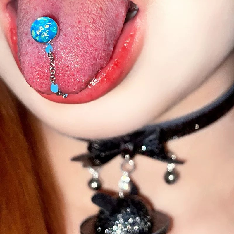 จิวเจาะลิ้นไทเทเนียมสตีลพร้อมโ - Body Jewelry Hot บทวิจารณ์และราคา