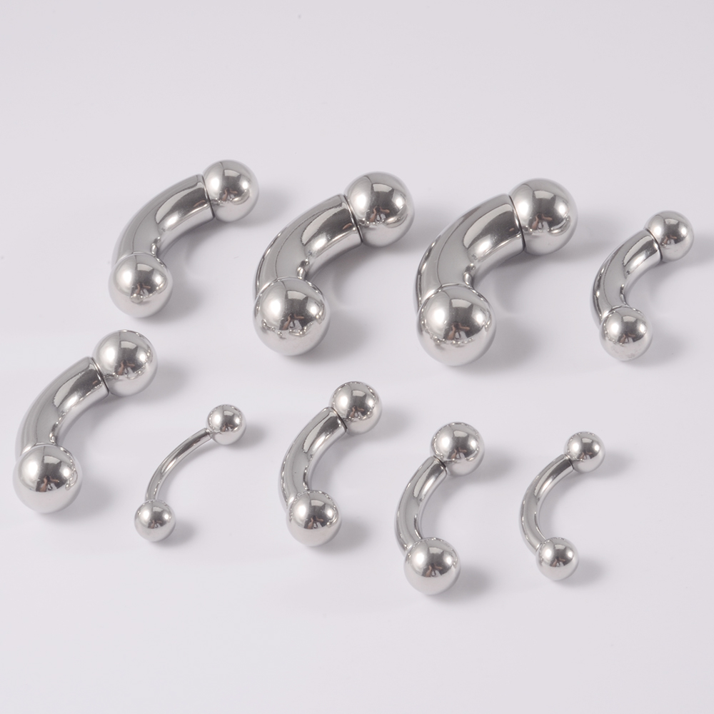 1PC สแตนเลสสตีลตรง Barbell แหว - Nipple Bar Curved บทวิจารณ์และราคา
