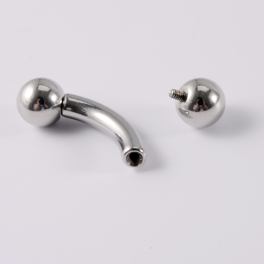 1PC สแตนเลสสตีลตรง Barbell แหว - Nipple Bar Curved บทวิจารณ์และราคา