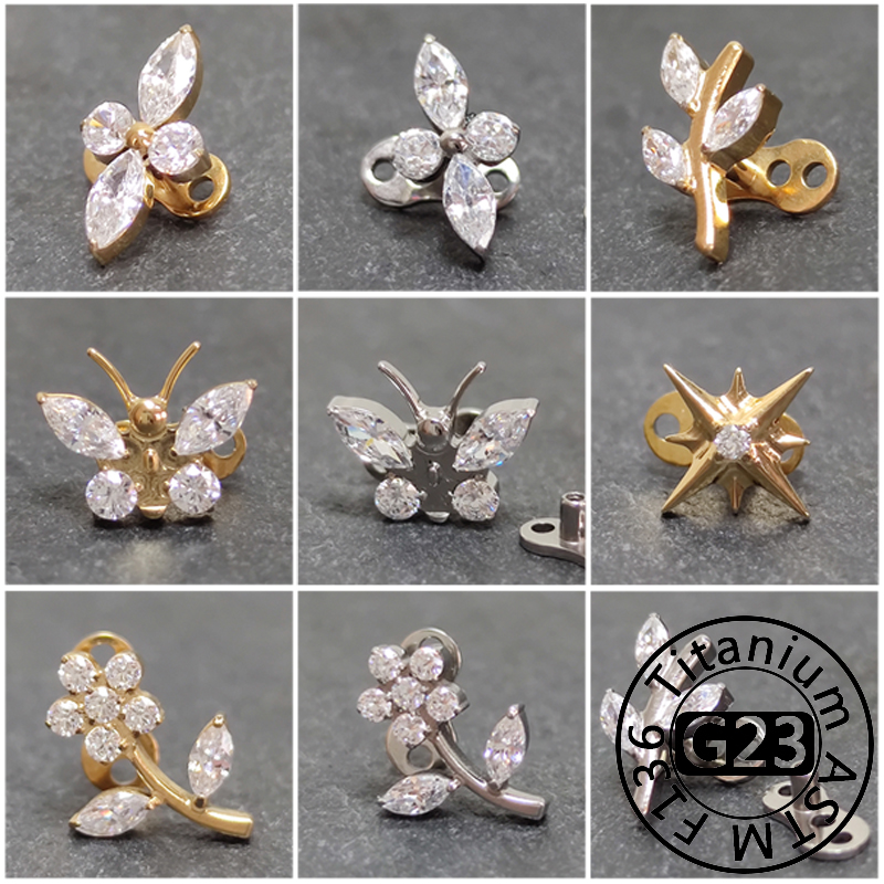 G23 ไทเทเนียมZircon Micro Derm - Body Jewelry Dermal บทวิจารณ์และราคา