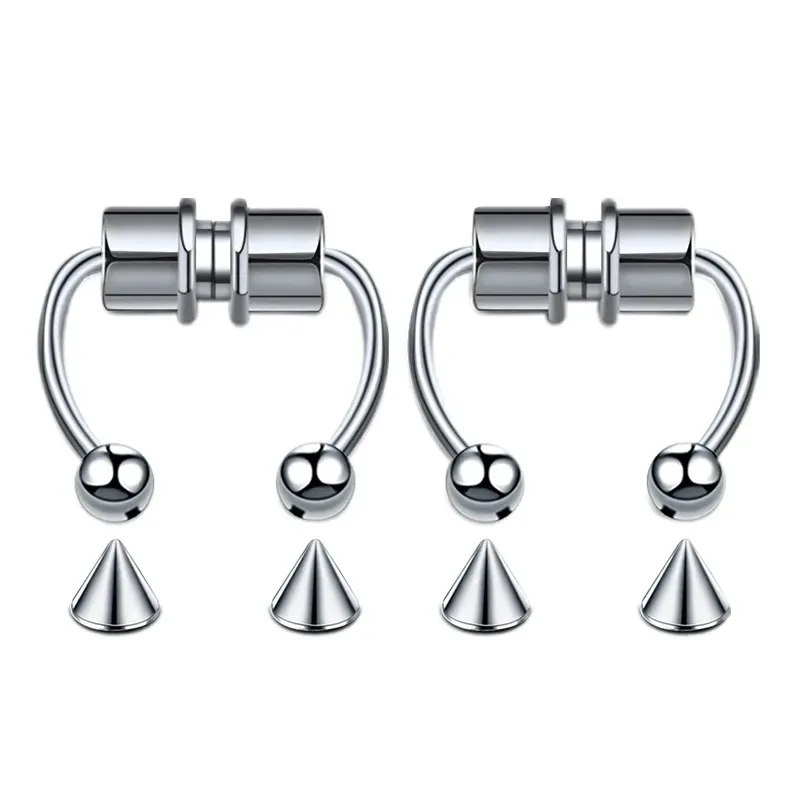 1/2/3 ชิ้น แหวนจมูกแม่เหล็กปลอ - Body Jewelry Nose Ring บทวิจารณ์และราคา