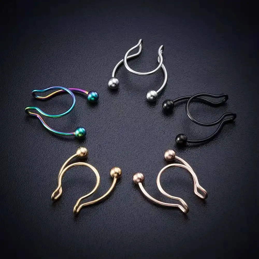 U รูปแหวนจมูกปลอม Hip Hoop Sep - Body Jewelry Nose Ring บทวิจารณ์และราคา