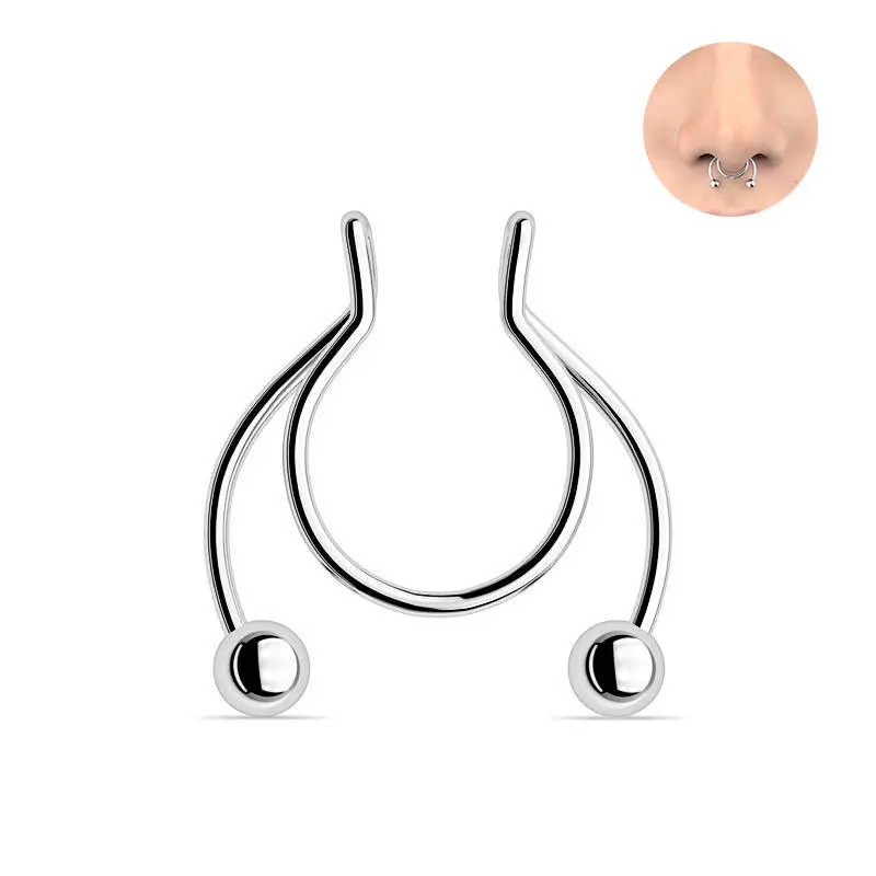 U รูปแหวนจมูกปลอม Hip Hoop Sep - Body Jewelry Nose Ring บทวิจารณ์และราคา