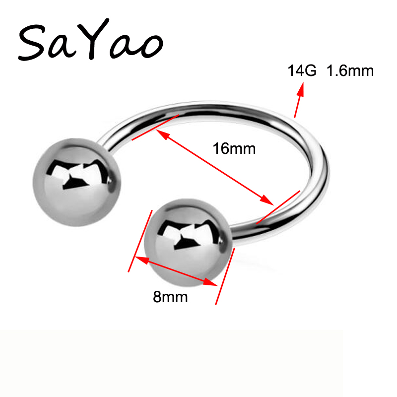 2 มม.บาร์สแตนเลส Barbell Horse - Nipple Bar Curved บทวิจารณ์และราคา