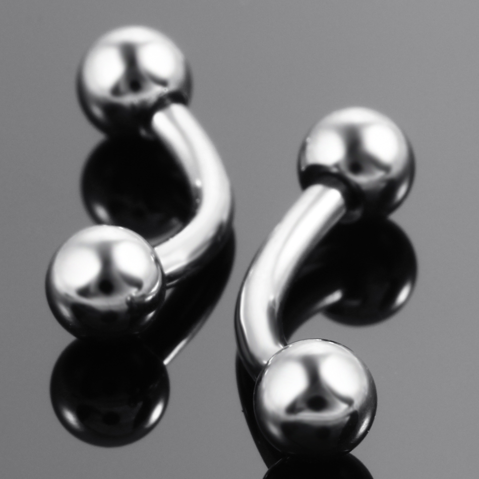 10 ชิ้น/ล็อตเหล็กคิ้วกล้วยเจาะ - Eyebrow Curved Barbell บทวิจารณ์และราคา