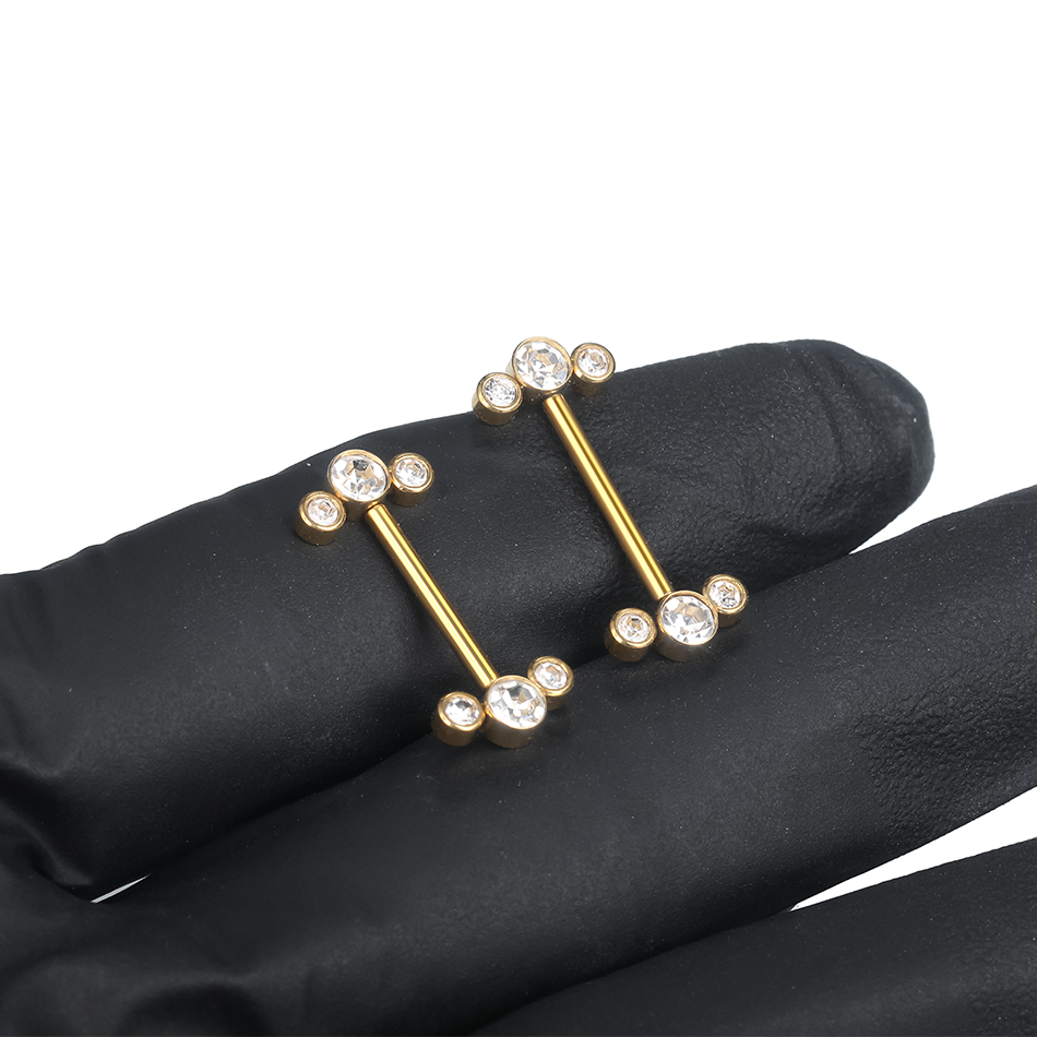 1/5PCS G23 ไทเทเนียม PIERC Gol - Body Jewelry Nipple Rings บทวิจารณ์และราคา