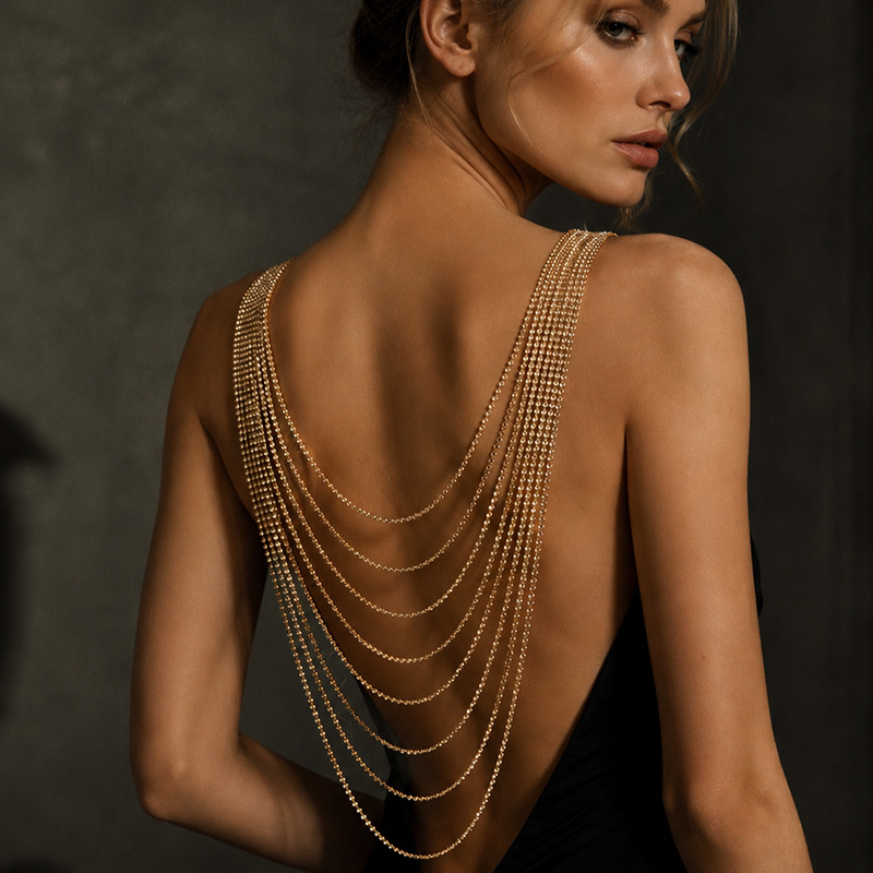 เครื่องประดับตกแต่งหลังแบบหลาย - Body Jewelry For Backless Dress บทวิจารณ์และราคา