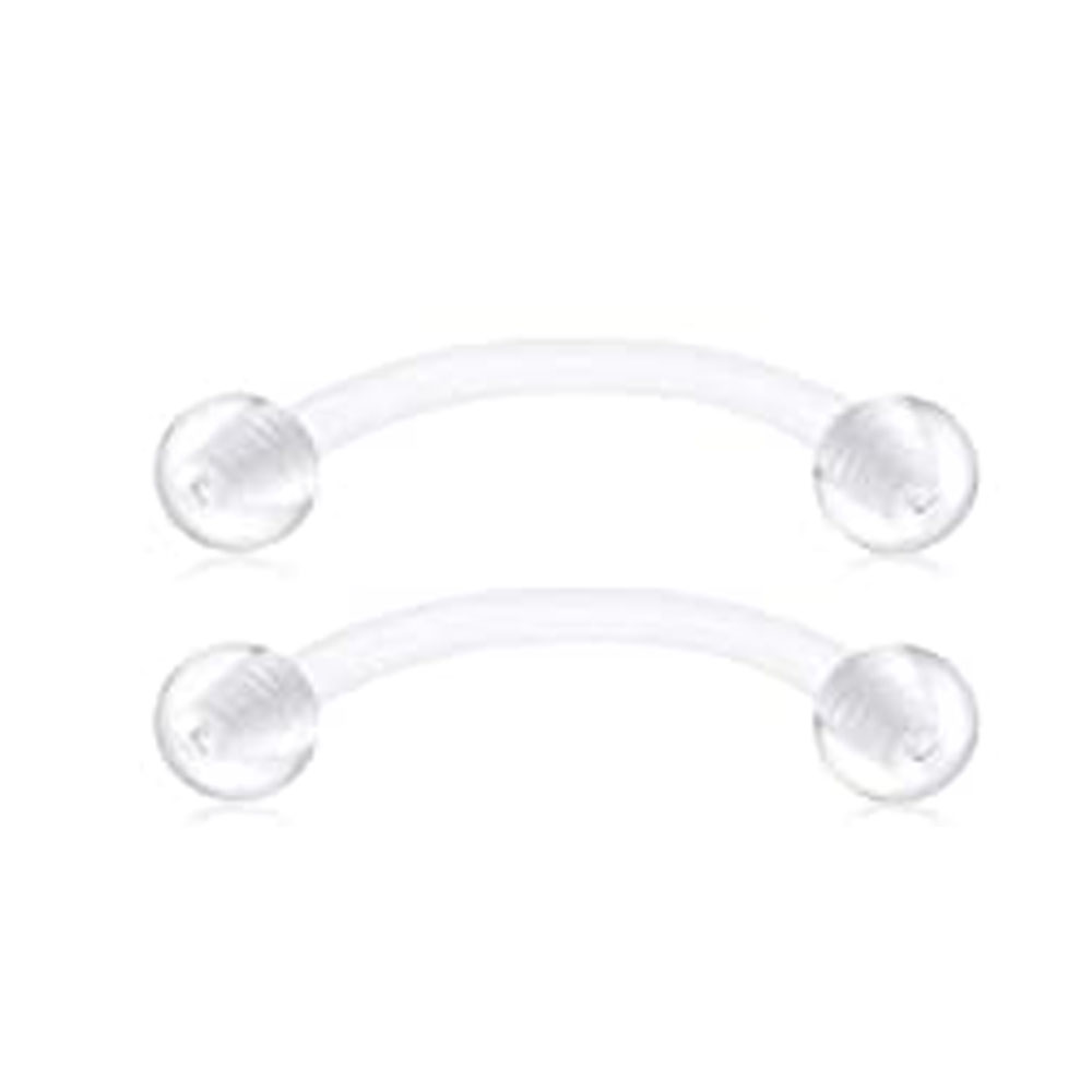 16G สแตนเลสสตีลยาวแหวนจุกนมโค้ - Nipple Bar Curved บทวิจารณ์และราคา