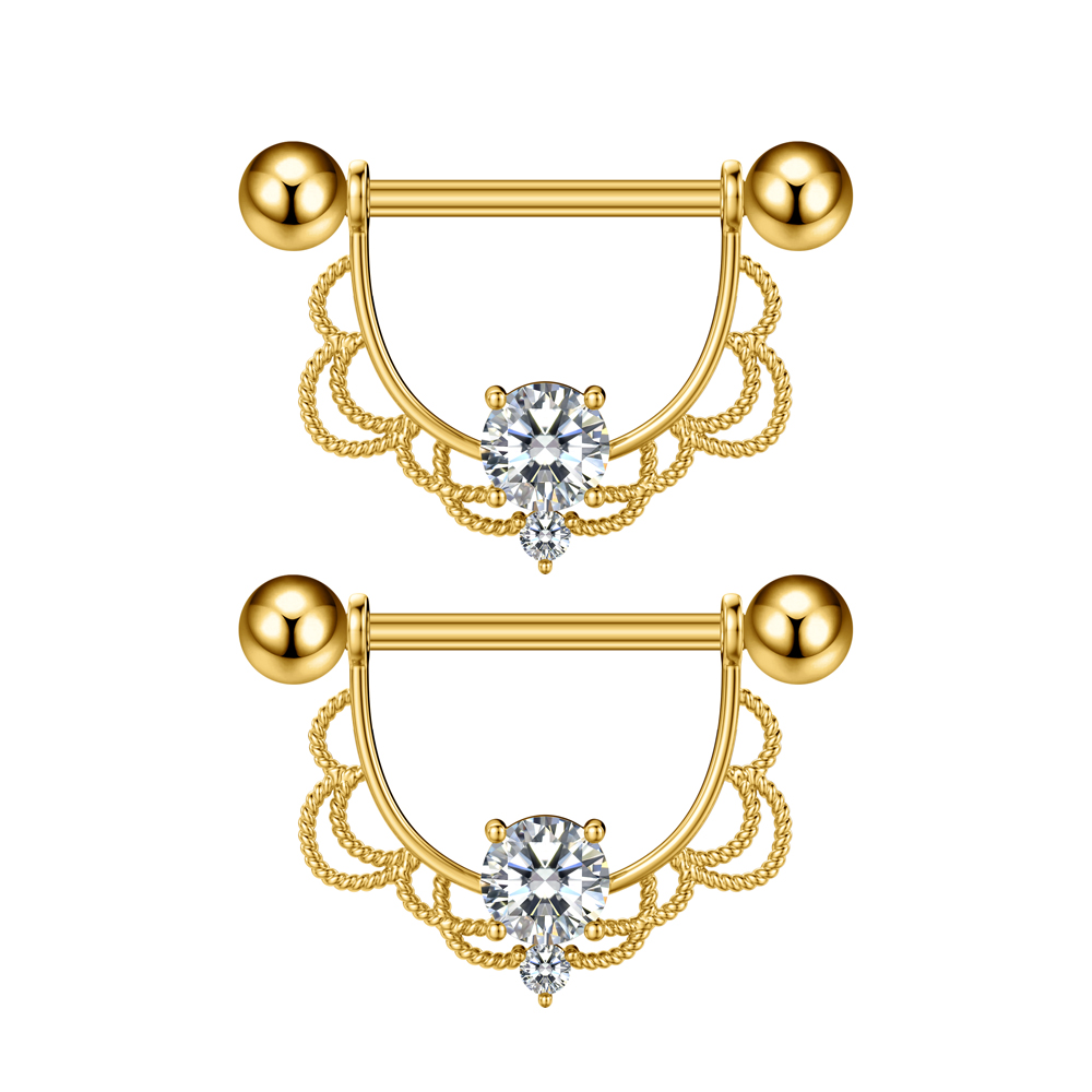 จิวเจาะหัวนมรูปหัวใจแบบเกลียว  - Body Jewelry Nipple Rings บทวิจารณ์และราคา