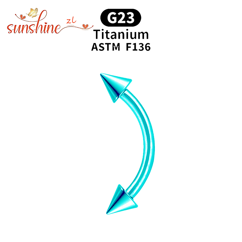 1PC G23 ไทเทเนียม SPIKE โค้ง B - Eyebrow Curved Barbell บทวิจารณ์และราคา
