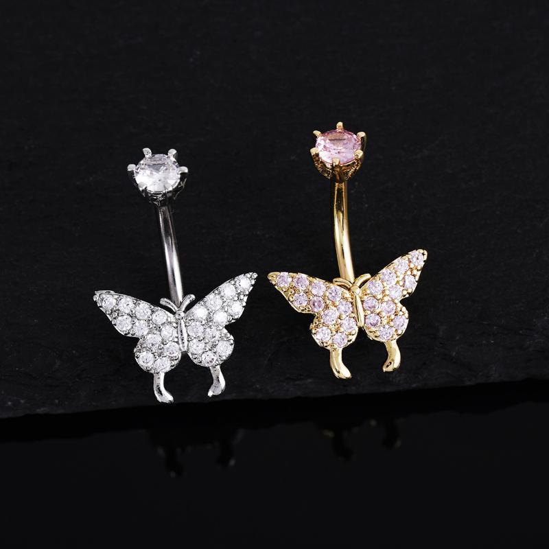 แหวนเจาะสะดือรูปผีเสื้อประดับเ - Body Jewelry Universe บทวิจารณ์และราคา