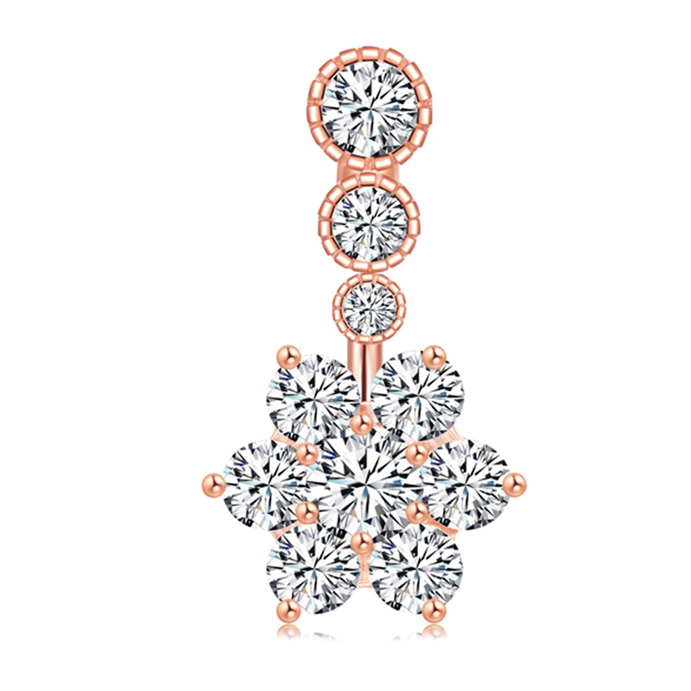 แหวนสะดือสแตนเลส รูปทรงกลีบดอก - Body Jewelry Urban บทวิจารณ์และราคา