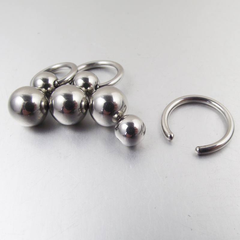 1 ชิ้นสแตนเลสสตีลDouble Ball C - Nipple Bar Curved บทวิจารณ์และราคา