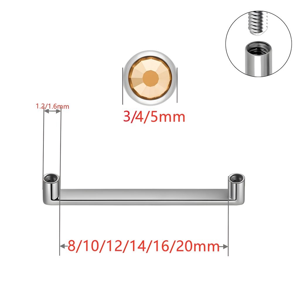 จิวเจาะผิวหนังไทเทเนียม ASTM F - Body Jewelry Dermal บทวิจารณ์และราคา