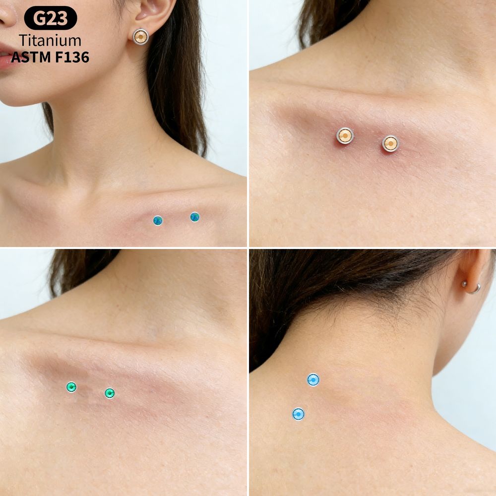 จิวเจาะผิวหนังไทเทเนียม ASTM F - Body Jewelry Dermal บทวิจารณ์และราคา