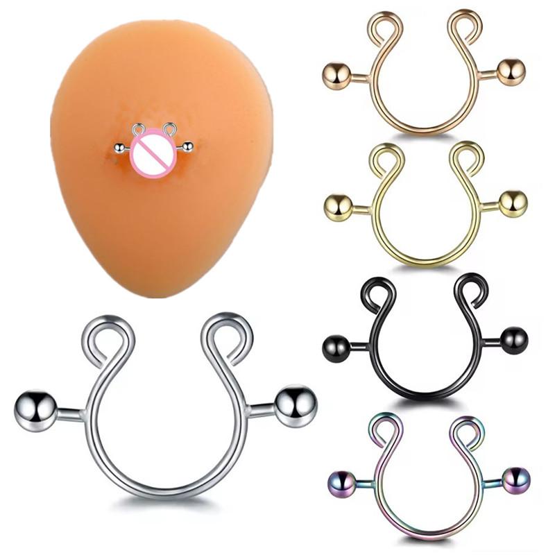แหวนหนีบหัวนมสแตนเลส 2 ชิ้น ขา - Body Jewelry Nipple Rings บทวิจารณ์และราคา