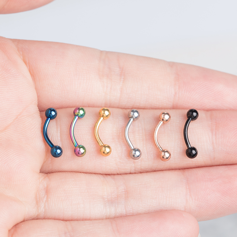 เครื่องประดับบาร์เบลสแตนเลสทรง - Eyebrow Curved Barbell บทวิจารณ์และราคา