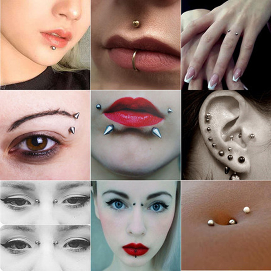 100 ชิ้น/ล็อตเหล็กต่างหู Barbe - Body Jewelry Nipple Rings บทวิจารณ์และราคา