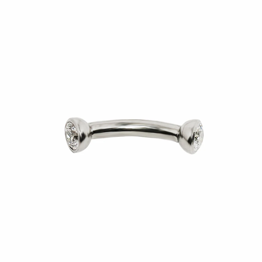 F136 ไทเทเนียมเจาะคิ้ว zircon  - Eyebrow Curved Barbell บทวิจารณ์และราคา