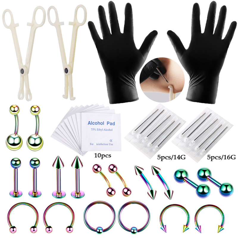 42ชิ้น/เซ็ตชุดเครื่องมือเจาะรู - Body Jewelry Nipple Rings บทวิจารณ์และราคา