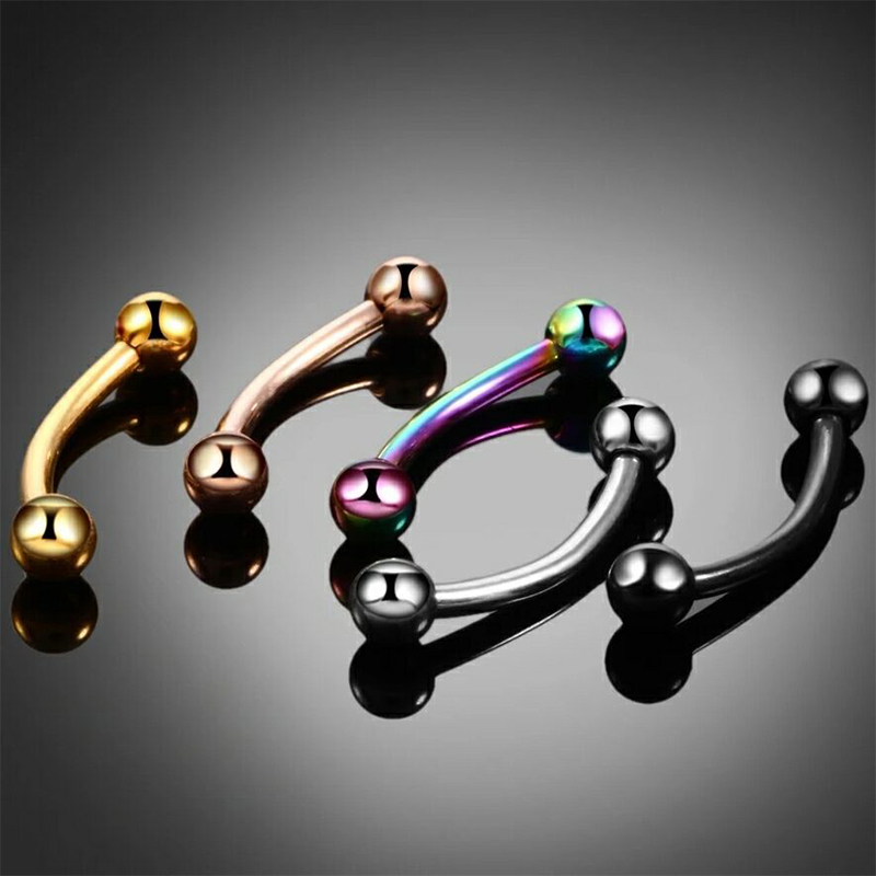20ชิ้น/เซ็ตห่วงเจาะคิ้วกล้วยเห - Eyebrow Curved Barbell บทวิจารณ์และราคา