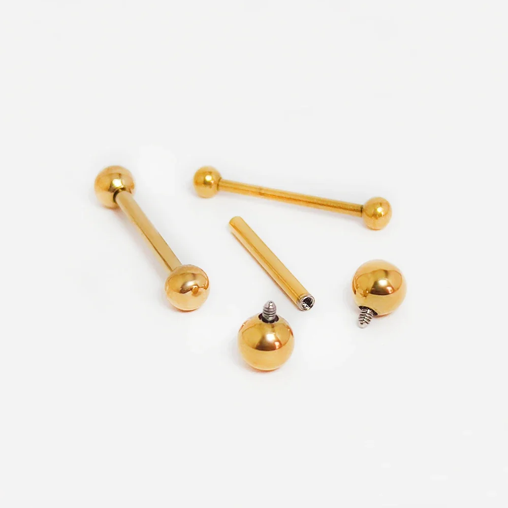 ASTM F136 ไทเทเนียมเจาะ Barbel - Body Jewelry Nipple Rings บทวิจารณ์และราคา