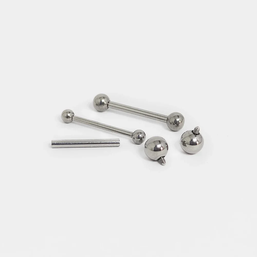 ASTM F136 ไทเทเนียมเจาะ Barbel - Body Jewelry Nipple Rings บทวิจารณ์และราคา