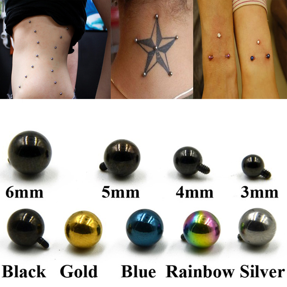1pcs เหล็กผ่าตัด Micro Dermal  - Body Jewelry Dermal บทวิจารณ์และราคา