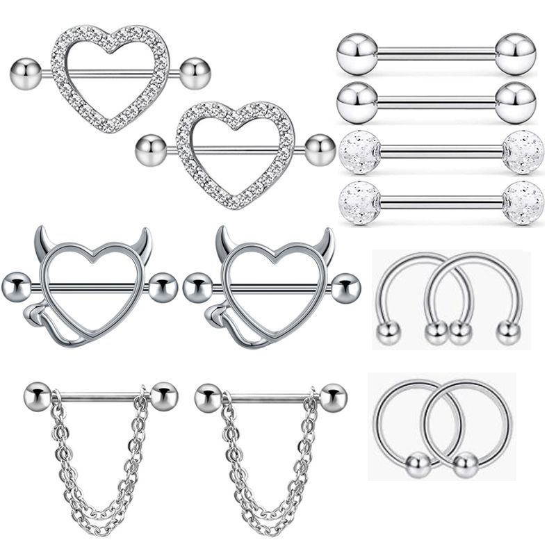 ชุดเครื่องประดับเจาะร่างกาย แห - Body Jewelry Nipple Rings บทวิจารณ์และราคา