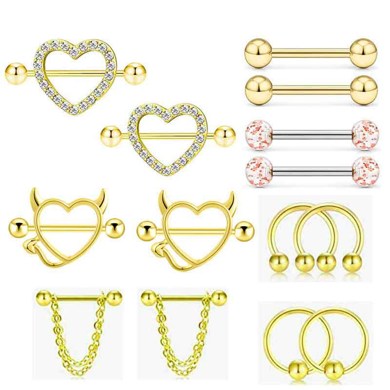ชุดเครื่องประดับเจาะร่างกาย แห - Body Jewelry Nipple Rings บทวิจารณ์และราคา