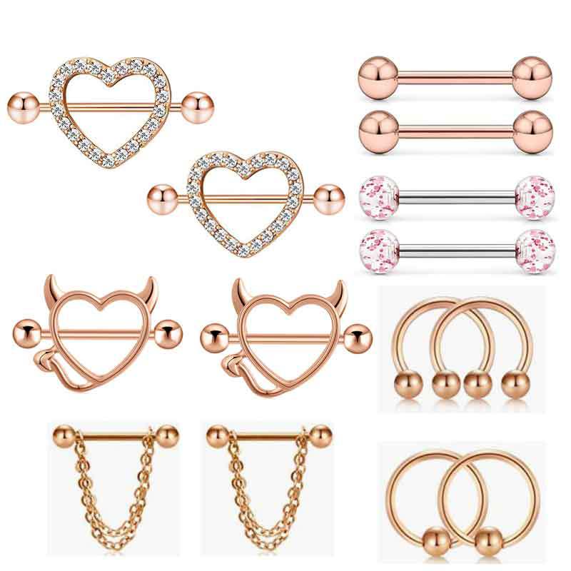 ชุดเครื่องประดับเจาะร่างกาย แห - Body Jewelry Nipple Rings บทวิจารณ์และราคา