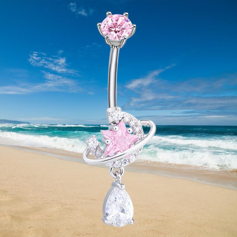 แหวนสะดือคริสตัลแบบใหม่ สแตนเล - Body Jewelry Universe บทวิจารณ์และราคา
