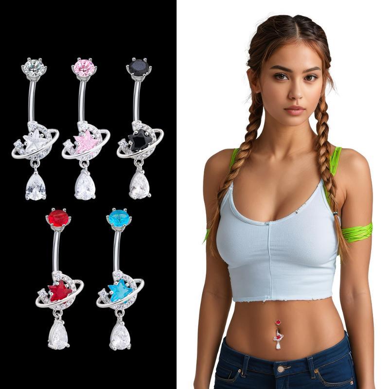แหวนสะดือคริสตัลแบบใหม่ สแตนเล - Body Jewelry Universe บทวิจารณ์และราคา