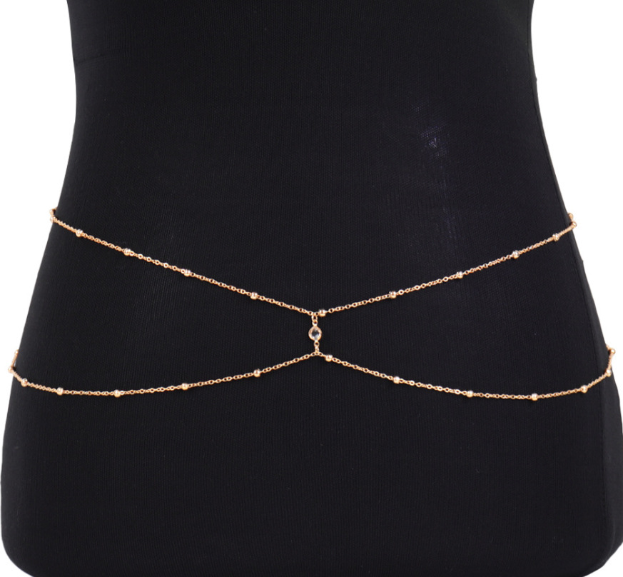 โซ่ประดับลูกปัดพลอยใสสำหรับผู้ - Body Jewelry By The Chain Gang บทวิจารณ์และราคา