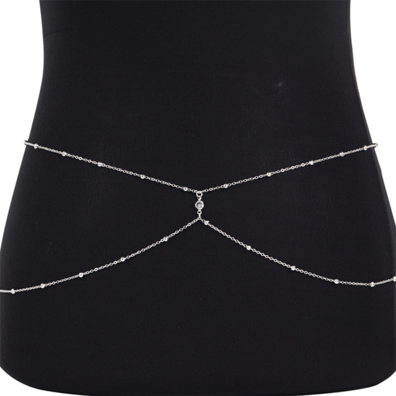 โซ่ประดับลูกปัดพลอยใสสำหรับผู้ - Body Jewelry By The Chain Gang บทวิจารณ์และราคา