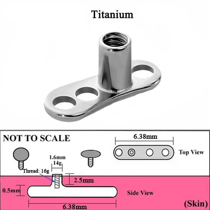 1ชิ้น G23 Titanium Dermal Anch - Body Jewelry Dermal บทวิจารณ์และราคา