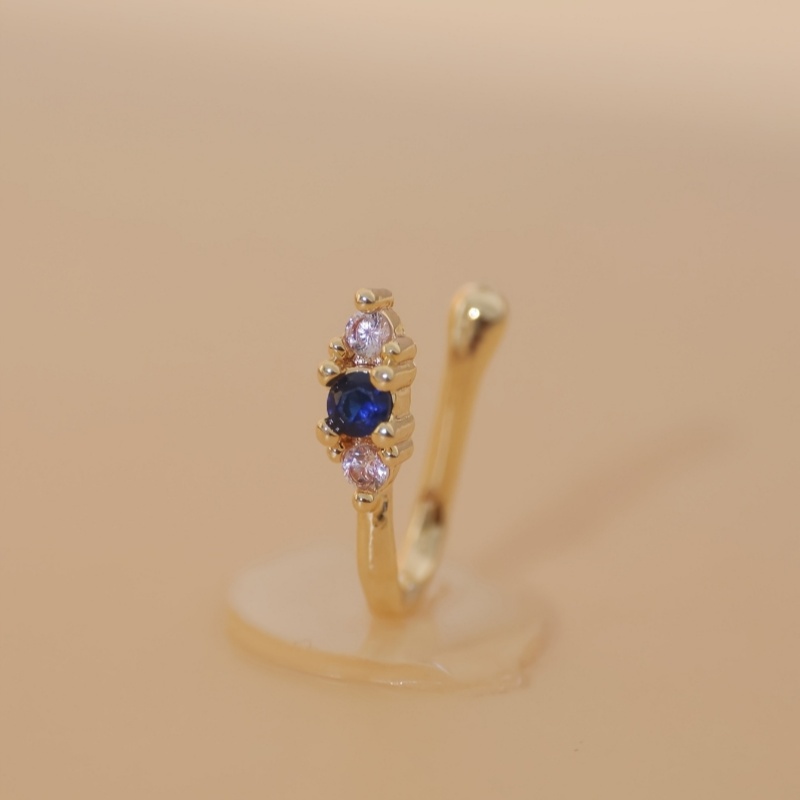 ชุดคลิปหนีบจมูกเพทายสีน้ำเงิน  - Body Jewelry Nose Ring บทวิจารณ์และราคา