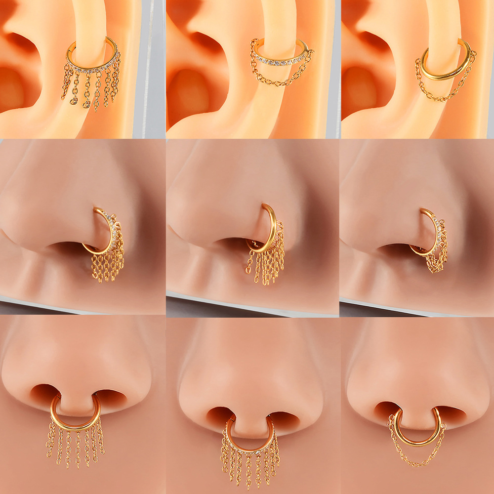 แหวนจมูกไทเทเนียม G23 1 ชิ้น เ - Body Jewelry Nose Ring บทวิจารณ์และราคา