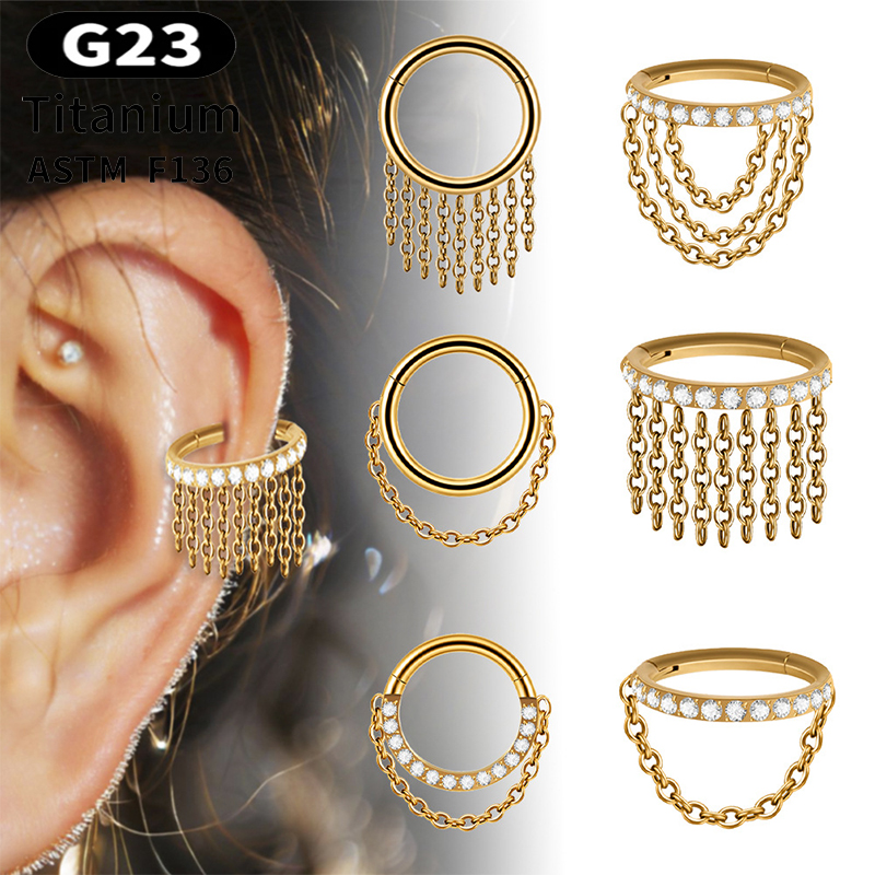 แหวนจมูกไทเทเนียม G23 1 ชิ้น เ - Body Jewelry Nose Ring บทวิจารณ์และราคา