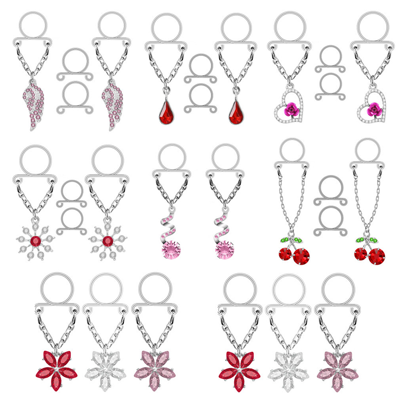 จิวตกแต่งหัวนมรูปผีเสื้อคริสตั - Body Jewelry Nipple Rings บทวิจารณ์และราคา