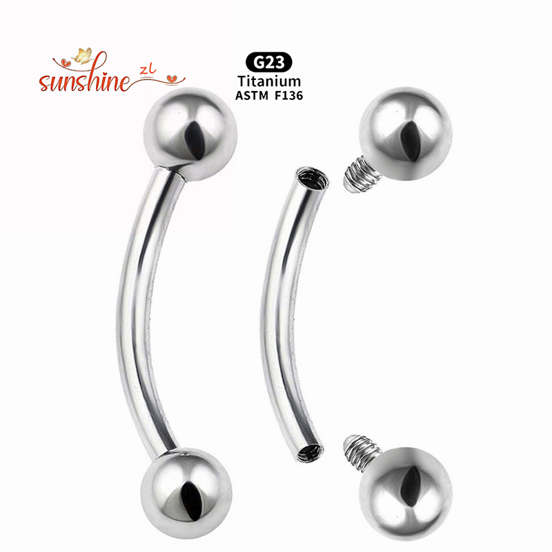 2PCS ด้ายภายใน G23 ไทเทเนียมโค - Eyebrow Curved Barbell บทวิจารณ์และราคา