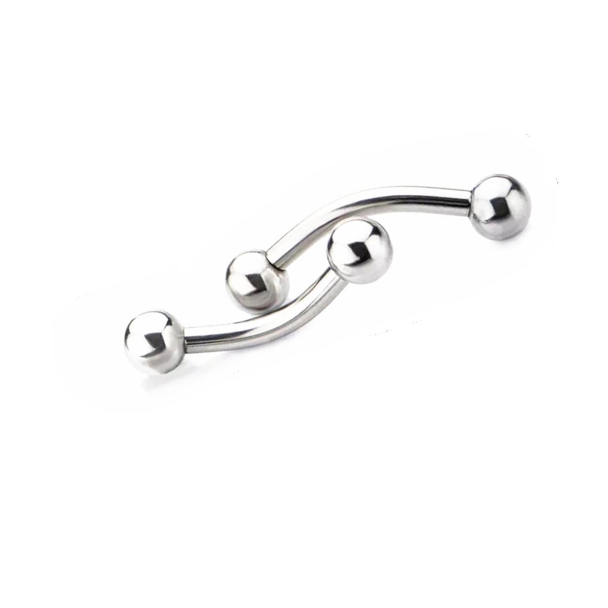 10 Pcs ASTM F136 ไทเทเนียม 14G - Eyebrow Curved Barbell บทวิจารณ์และราคา
