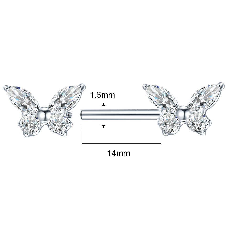 จิวเจาะหัวนมไทเทเนียม G23 แบบแ - Body Jewelry Nipple Rings บทวิจารณ์และราคา