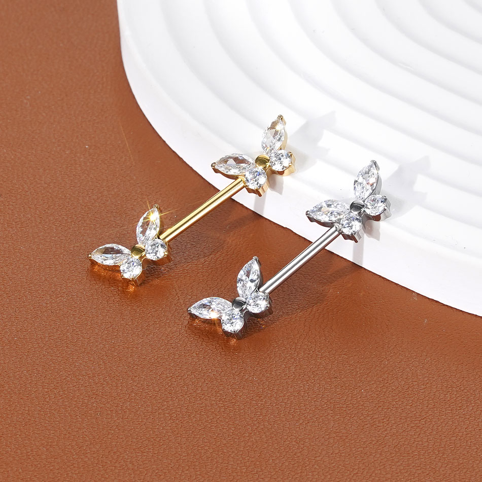 จิวเจาะหัวนมไทเทเนียม G23 แบบแ - Body Jewelry Nipple Rings บทวิจารณ์และราคา