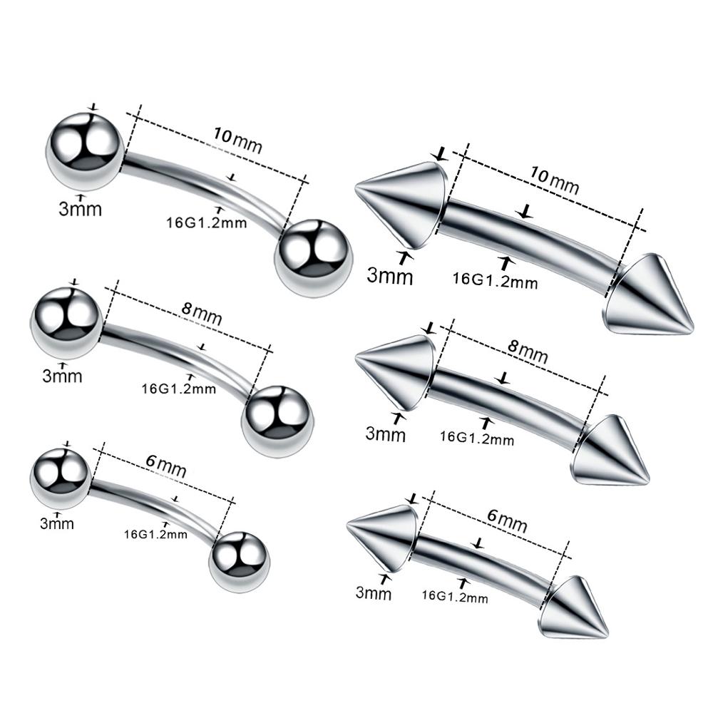 10ชิ้น/ล็อตเจาะคิ้วโค้งกล้วย B - Nipple Bar Curved บทวิจารณ์และราคา